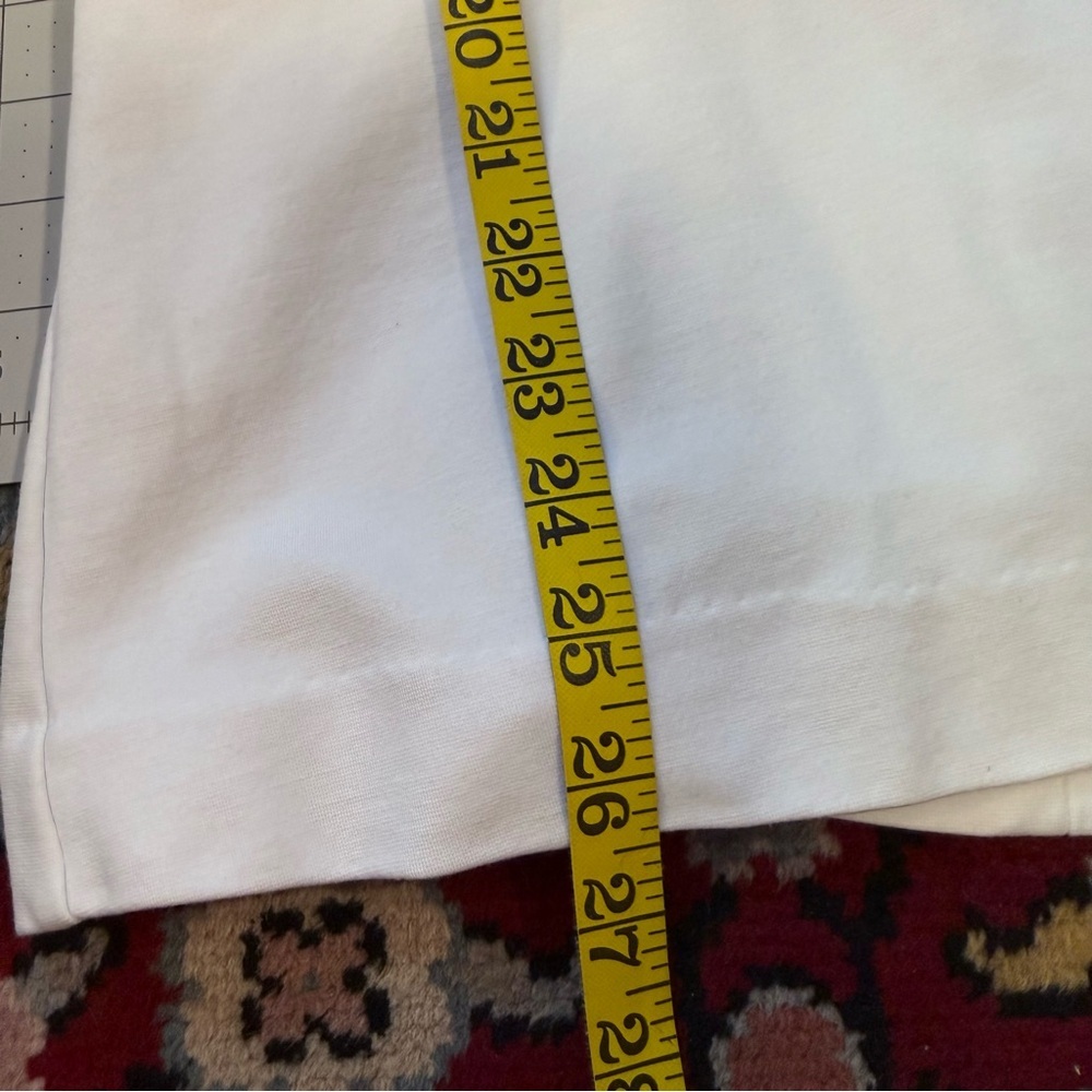 CAbi 5349 Indulge Blouse White Draped Blouse with stretch waist sz medium - Picture 8 of 11